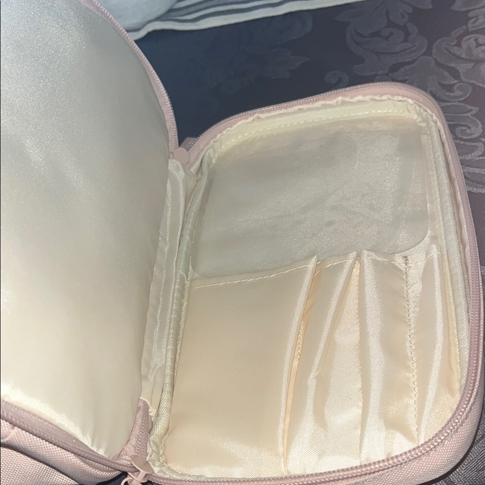 Fenty Beauty Pink Cosmetic Case with Textured Material and Zipper Closure - Picture 5 of 7